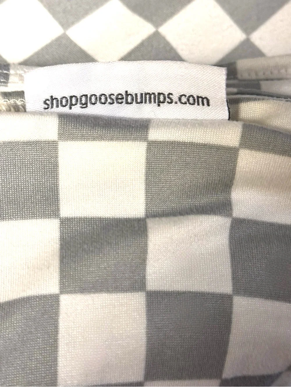 Goosebumps Gray/White XO Gingham Bamboo Viscose Super Swaddle Blanket 56x95” $82